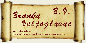 Branka Veljoglavac vizit kartica